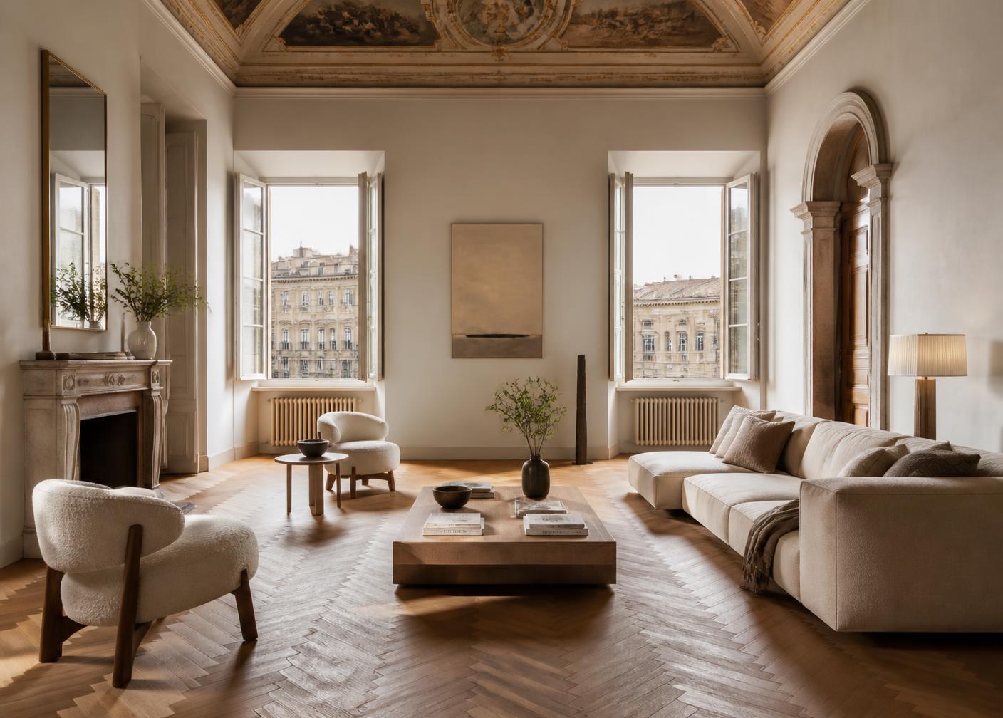 Interno di un appartamento di pregio a Firenze